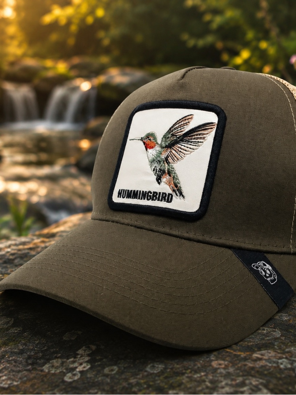Hummingbird Animal Patch Trucker Hat Mesh Snapback Curved Bill Adjustable Cap